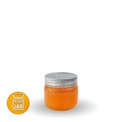 جار شیشه ای استوانه ای کانتینری آرم دار درب 68سایز 4